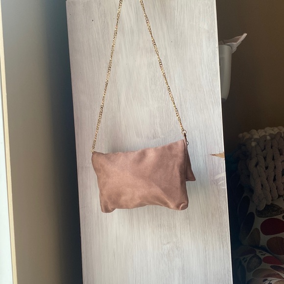 Dusty Rose suede purse/clutch - Picture 2 of 6